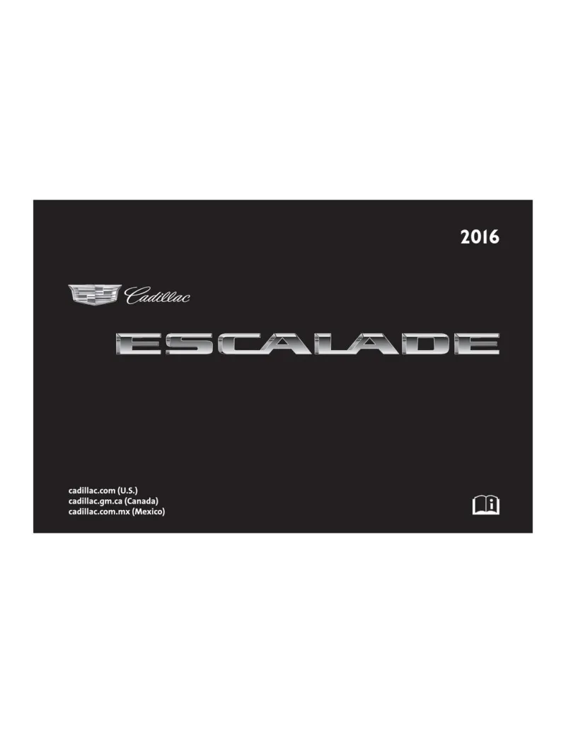 2016 Cadillac Escalade owners manual