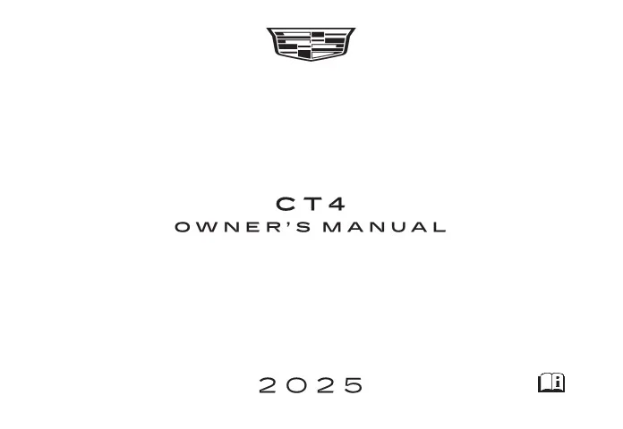 2025 Cadillac Ct4 owners manual