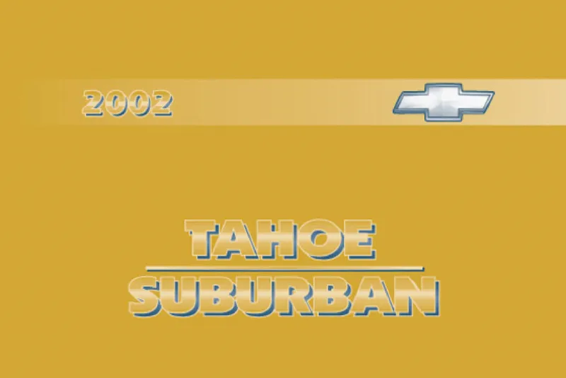 2002 Chevrolet Tahoe owners manual