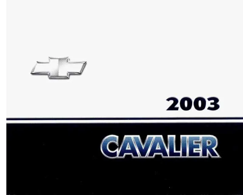 2003 Chevrolet Cavalier owners manual