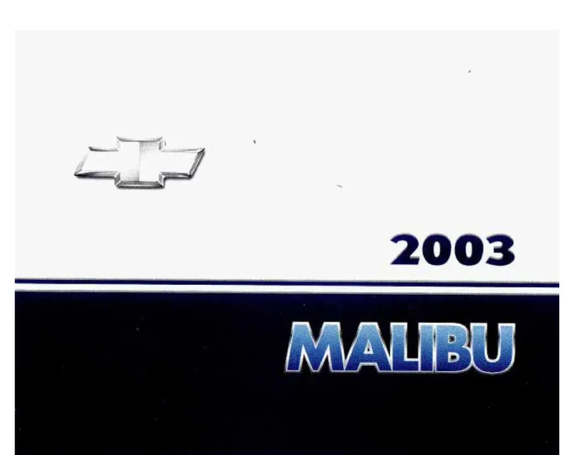 2003 Chevrolet Malibu owners manual