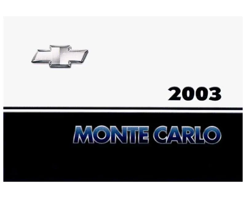 2003 Chevrolet Monte Carlo owners manual