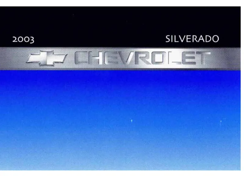 2003 Chevrolet Silverado owners manual