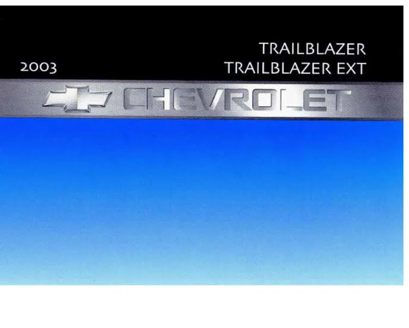 2003 Chevrolet Trailblazer owners manual