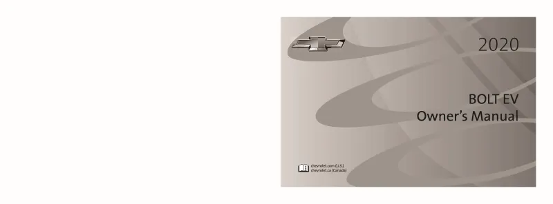 2020 Chevrolet Bolt EV owners manual