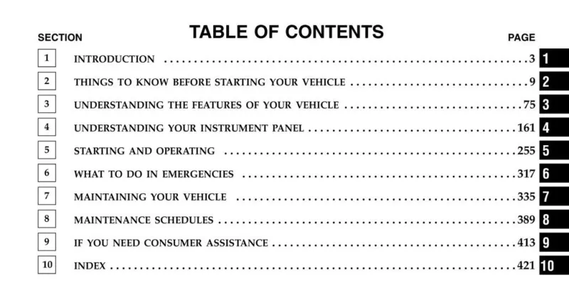 2006 Chrysler Pacifica owners manual