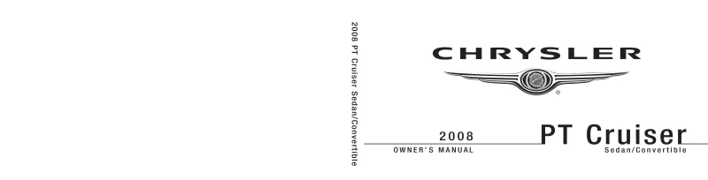 2008 Chrysler Pt Cruiser owners manual