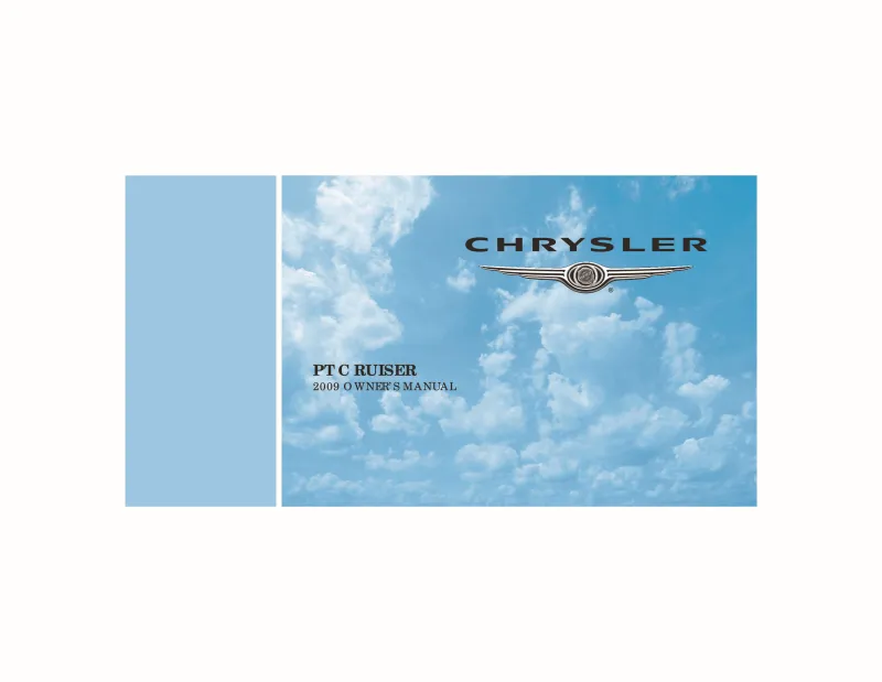 2009 Chrysler Pt Cruiser owners manual