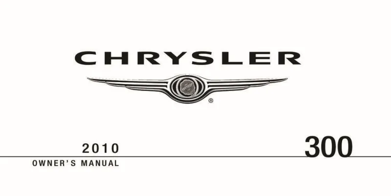 2010 Chrysler 300 owners manual