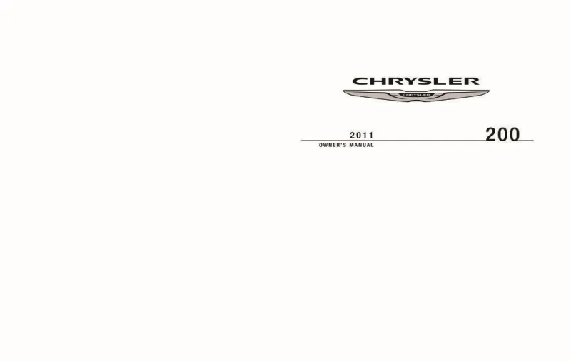 2011 Chrysler 200 owners manual