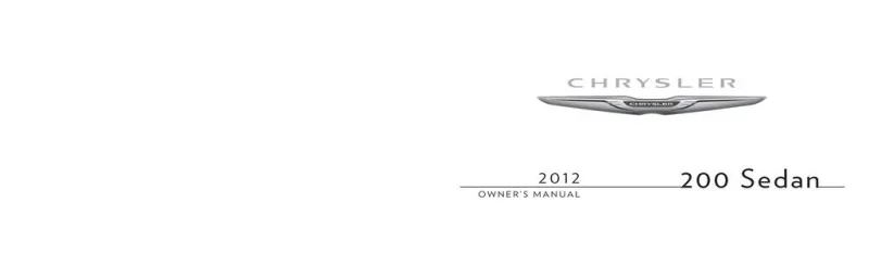 2012 Chrysler 200 owners manual