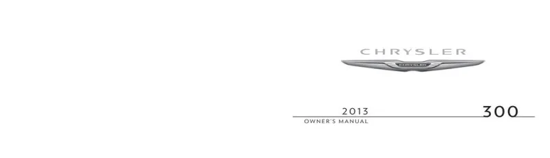 2013 Chrysler 300 owners manual