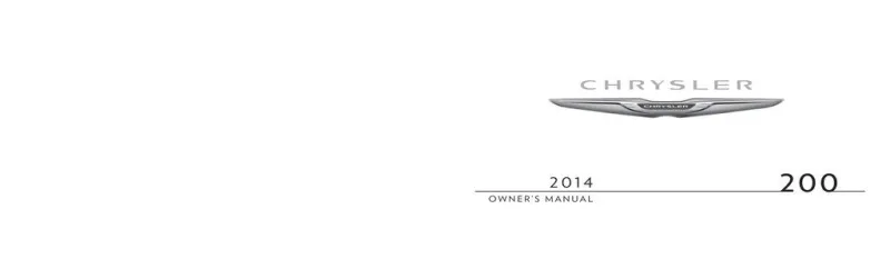 2014 Chrysler 200 owners manual