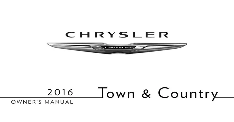 2016 Chrysler Town And Country owners manual