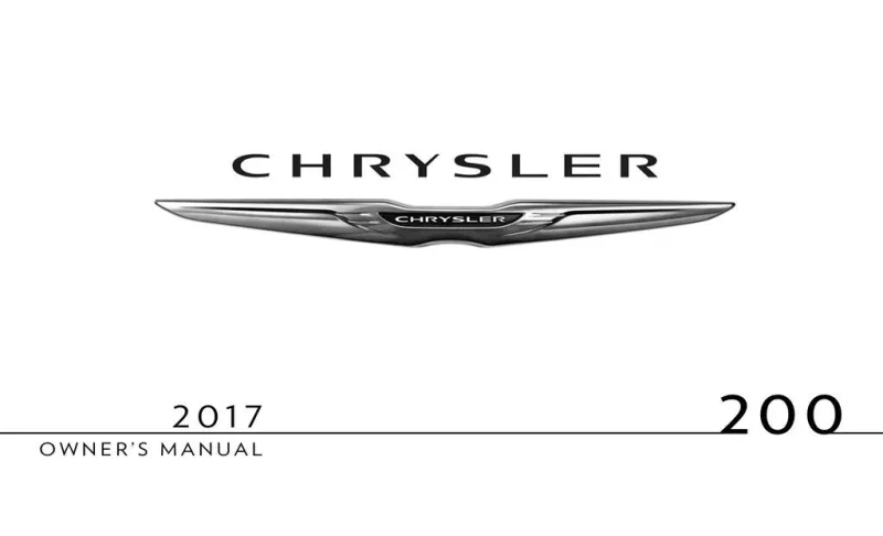 2017 Chrysler 200 owners manual