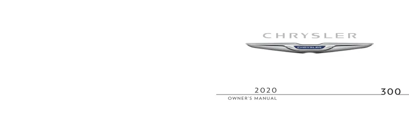 2020 Chrysler 300 owners manual