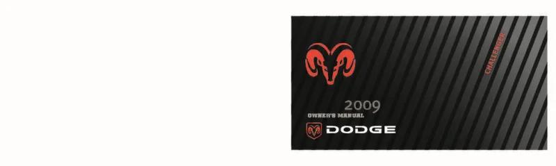 2009 Dodge Challenger owners manual