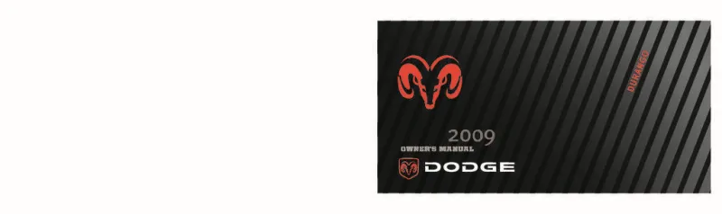 2009 Dodge Durango owners manual