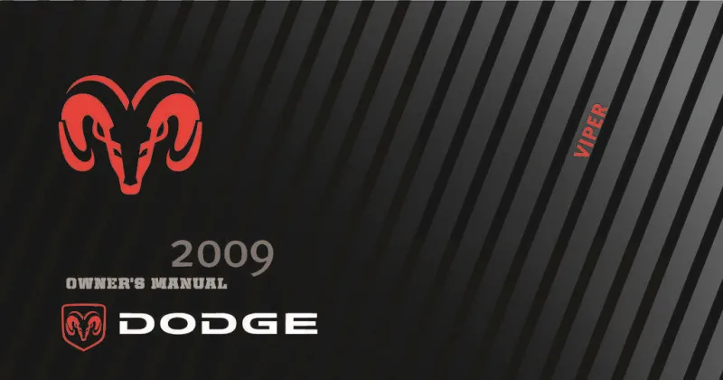 2009 Dodge Viper owners manual