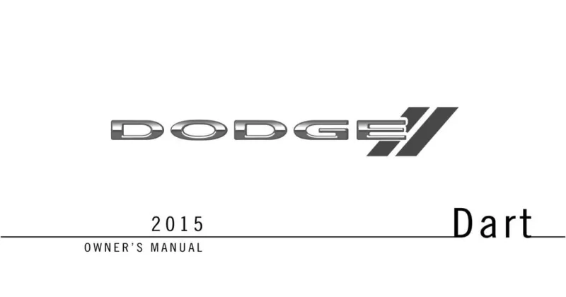 2015 Dodge Dart owners manual