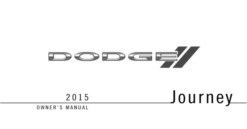 2015 Dodge Journey owners manual