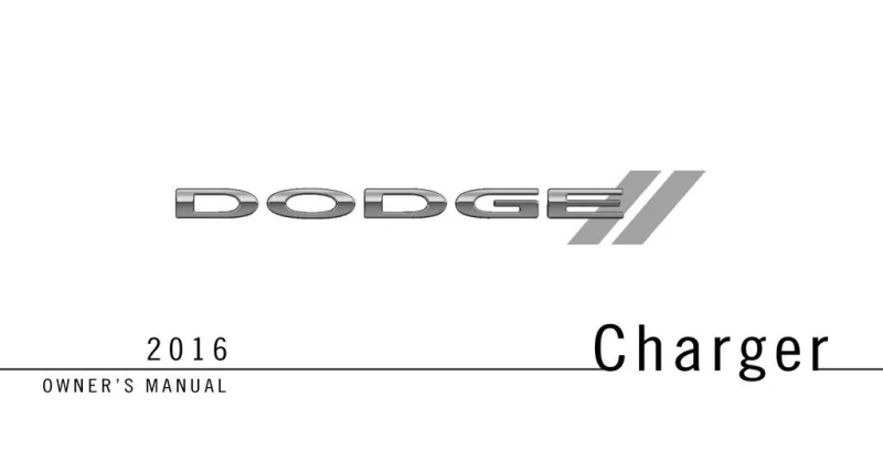 2016 Dodge Charger owners manual