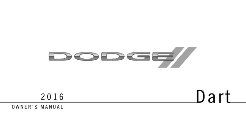 2016 Dodge Dart owners manual