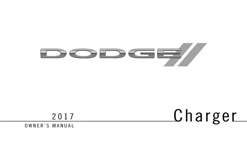 2017 Dodge Charger owners manual