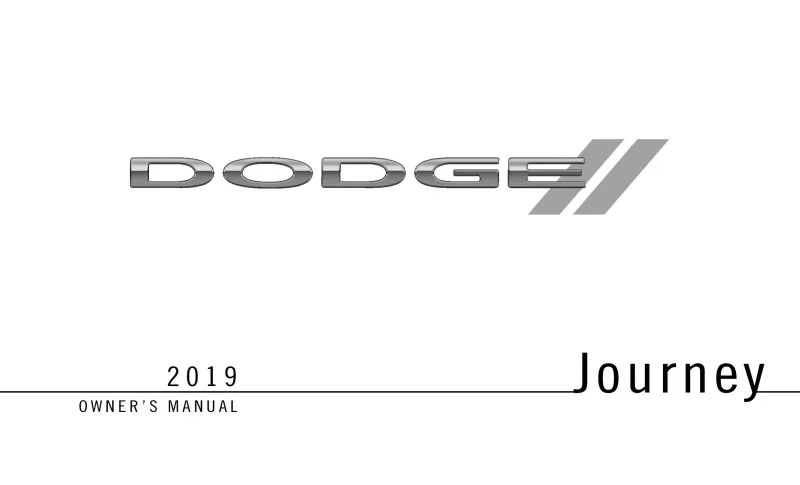 2019 Dodge Journey owners manual