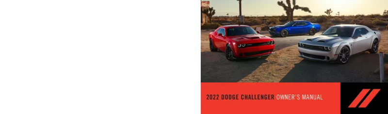 2022 Dodge Challenger owners manual