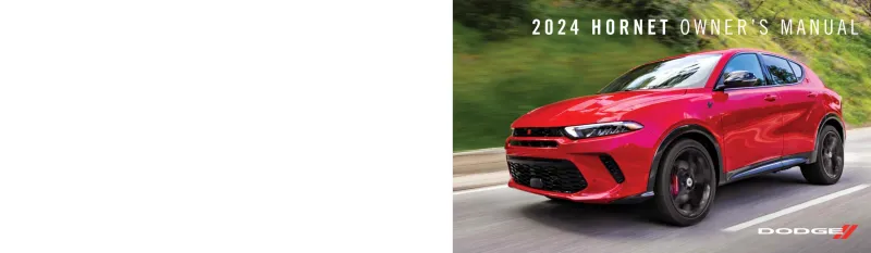 2024 Dodge Hornet owners manual