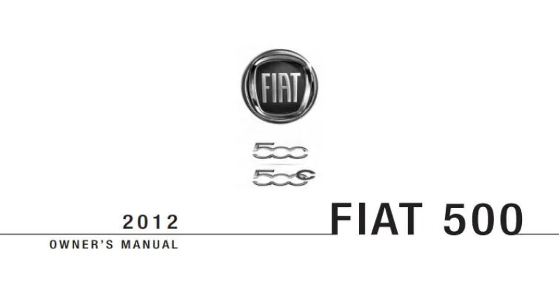 2012 Fiat 500 owners manual