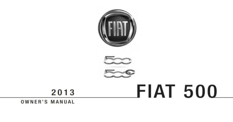 2013 Fiat 500 owners manual
