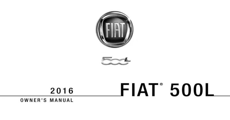 2016 Fiat 500l owners manual