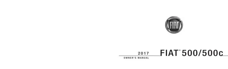 2017 Fiat 500 owners manual