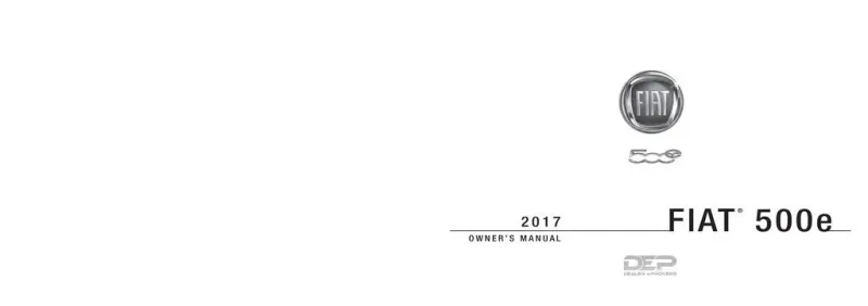 2017 Fiat 500e owners manual