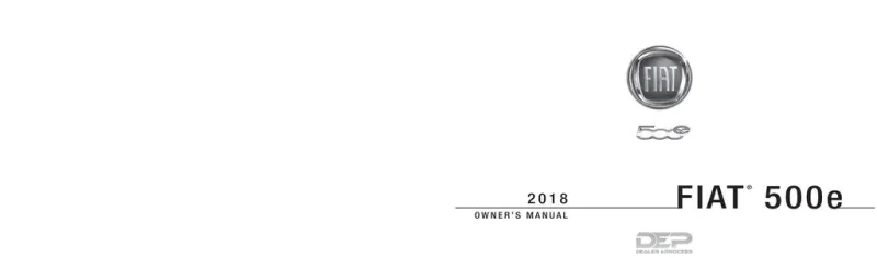 2018 Fiat 500e owners manual