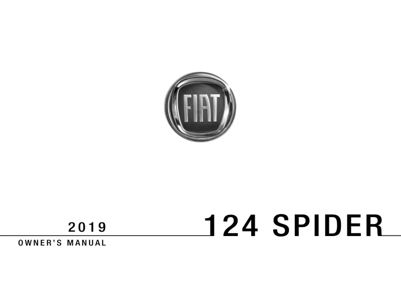 2019 Fiat 124 Spider owners manual