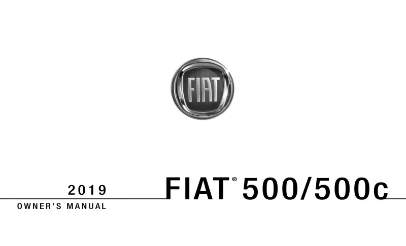 2019 Fiat 500 owners manual