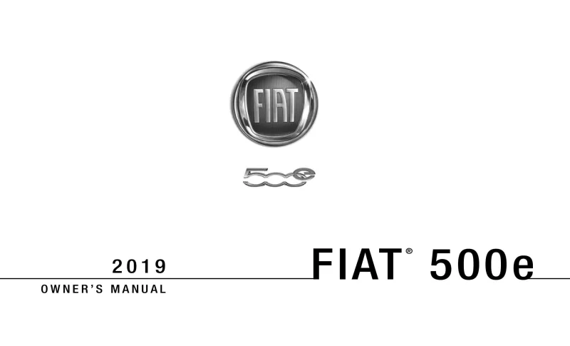 2019 Fiat 500e owners manual