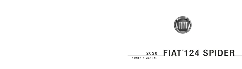 2020 Fiat 124 Spider owners manual