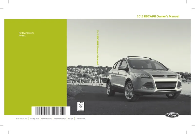 2013 Ford Escape owners manual