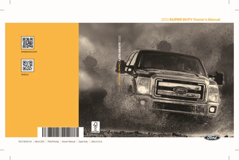 2013 Ford F250 owners manual