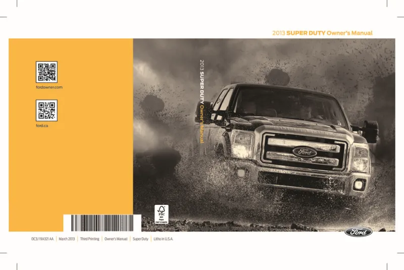 2013 Ford F350 Super Duty owners manual