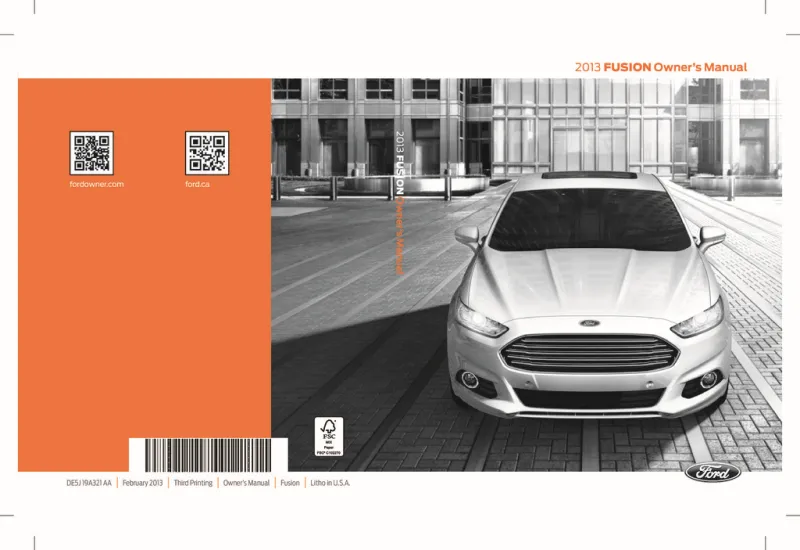 2013 Ford Fusion owners manual