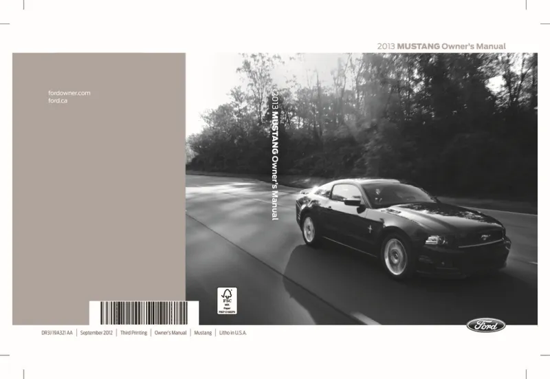 2013 Ford Mustang owners manual