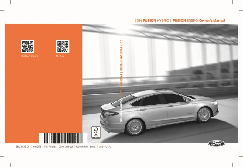 2014 Ford Fusion Hybrid owners manual