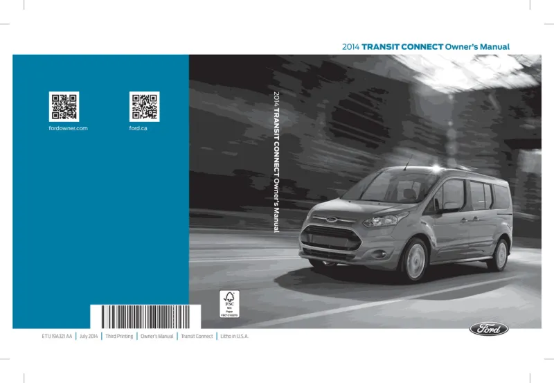 2014 Ford Transit Connect owners manual