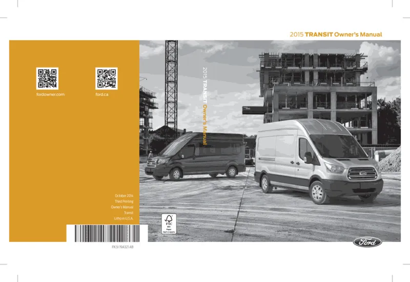 2015 Ford Transit owners manual