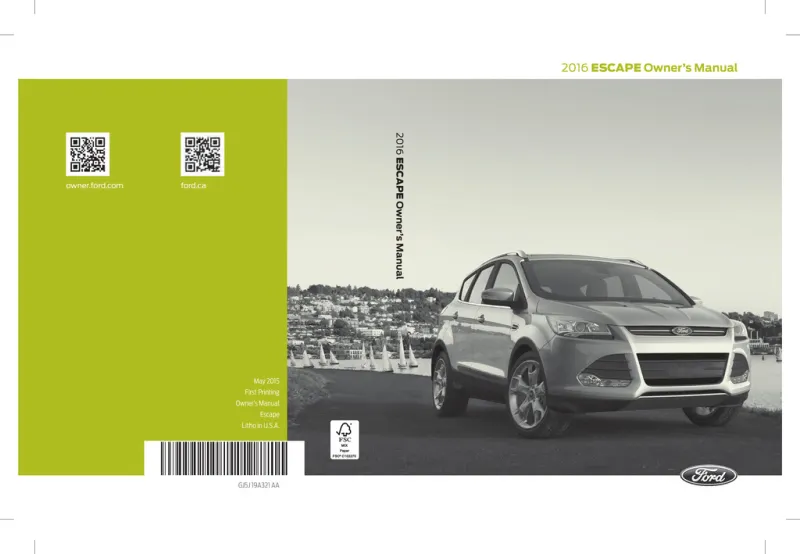 2016 Ford Escape owners manual